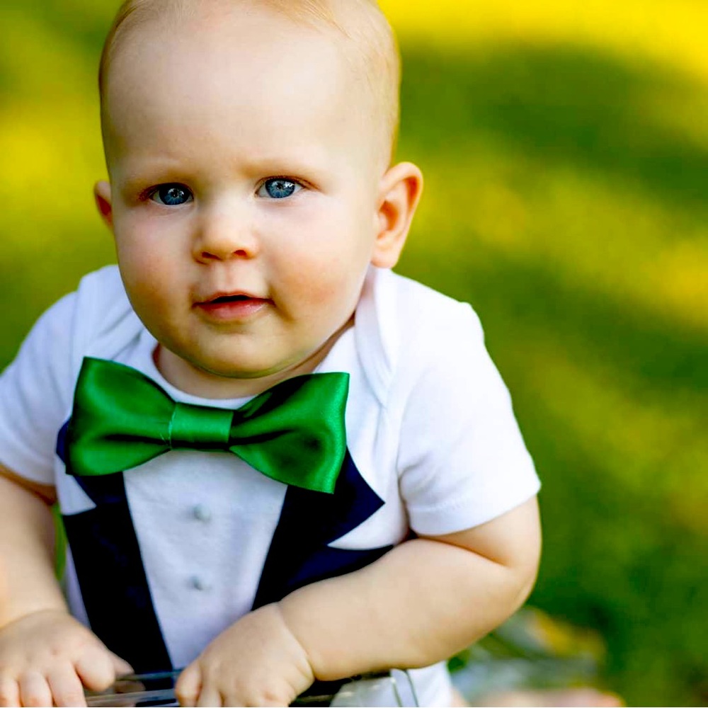Baby Boys Tuxedo Onesie You Choose Size and Tie Color